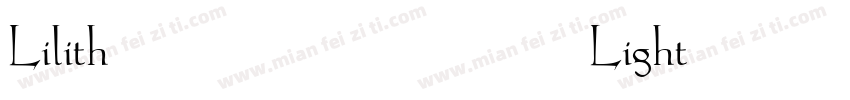 Lilith Light Bold字体转换